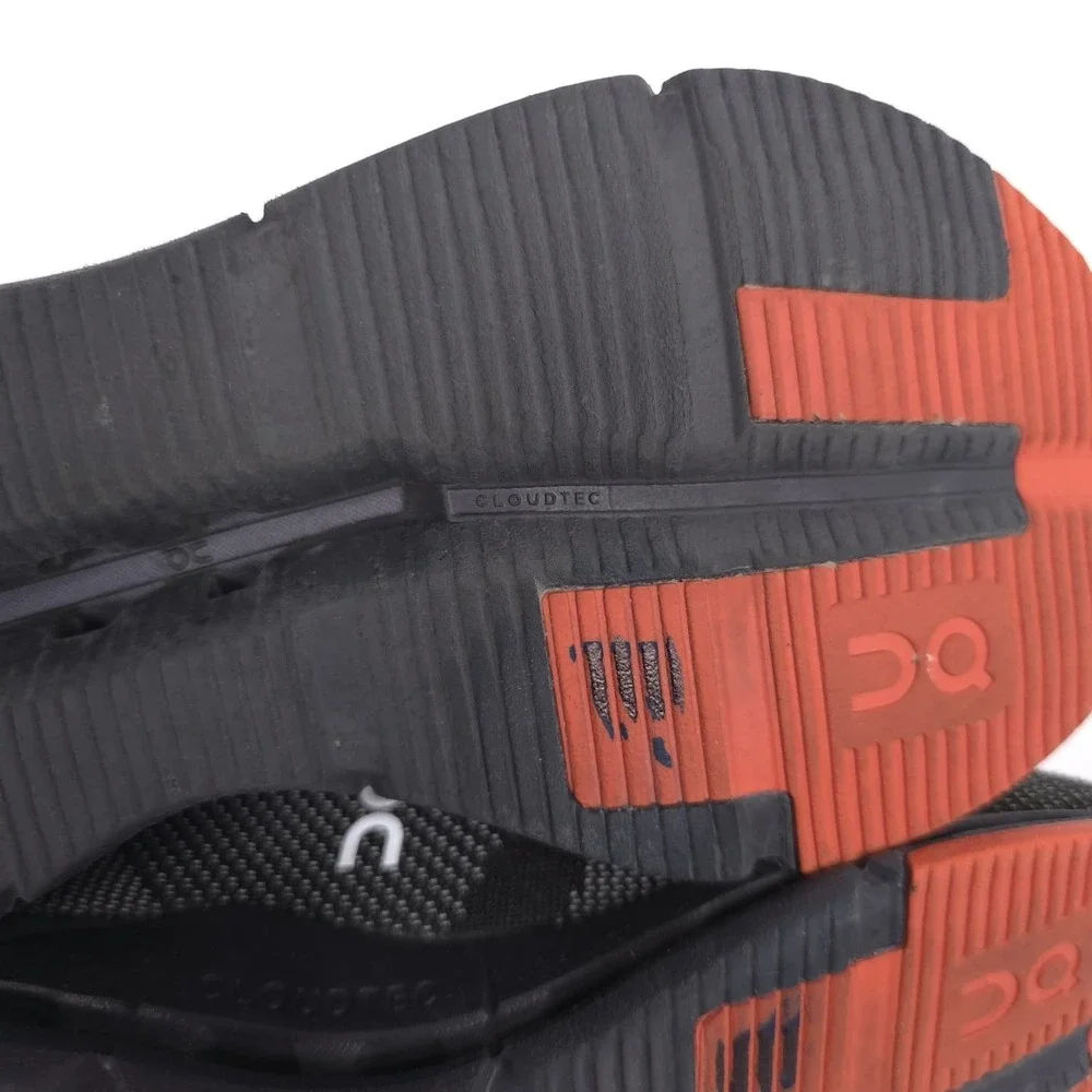 ON CLOUDNOVA Running Shoes Men's US 7.5 EU 40.5 Athletic Sneakers Black & Orange